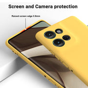 For Motorola Moto G 2025 Solid Color Liquid Silicone Dropproof Full Coverage Phone Case(Yellow)