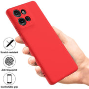 For Motorola Moto G 2025 Solid Color Liquid Silicone Dropproof Full Coverage Phone Case(Red)