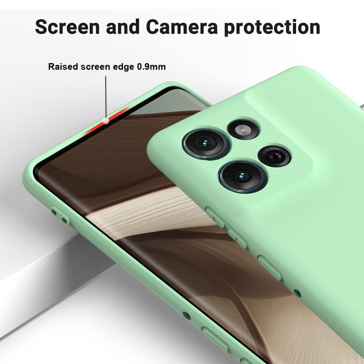 For Motorola Moto G 2025 Solid Color Liquid Silicone Dropproof Full Coverage Phone Case(Green)