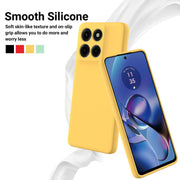 For Motorola Moto G Stylus 5G 2025 Solid Color Liquid Silicone Dropproof Full Coverage Phone Case(Yellow)