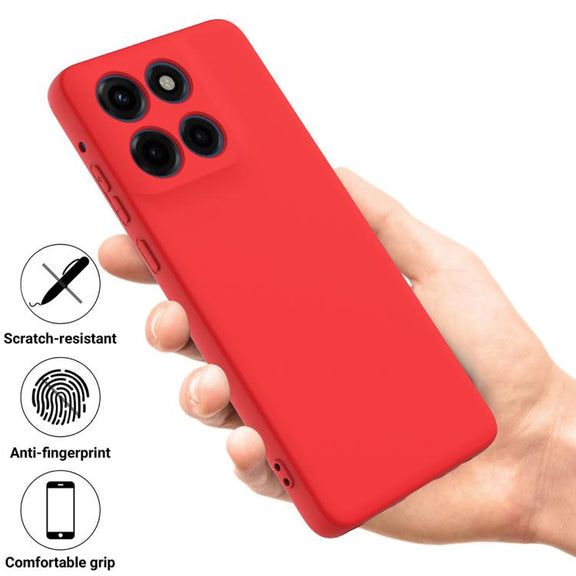 For Motorola Moto G Stylus 5G 2025 Solid Color Liquid Silicone Dropproof Full Coverage Phone Case(Red)