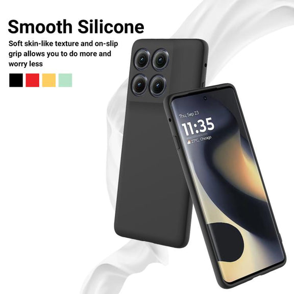 For Motorola Edge 5G 2025 Solid Color Liquid Silicone Dropproof Full Coverage Phone Case(Black)