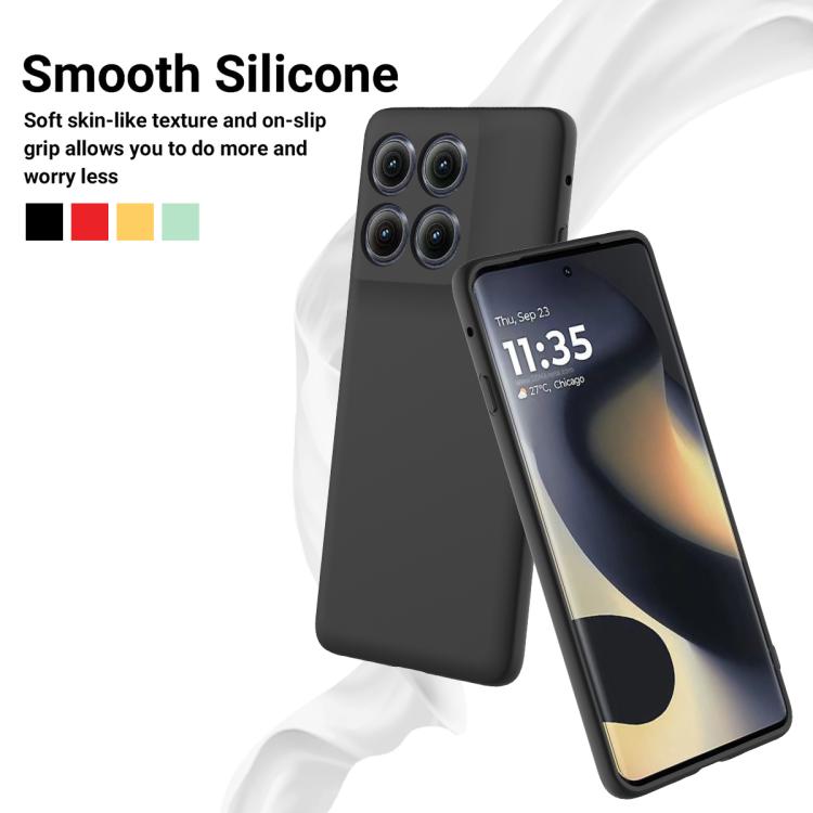 For Motorola Edge 5G 2025 Solid Color Liquid Silicone Dropproof Full Coverage Phone Case(Black)