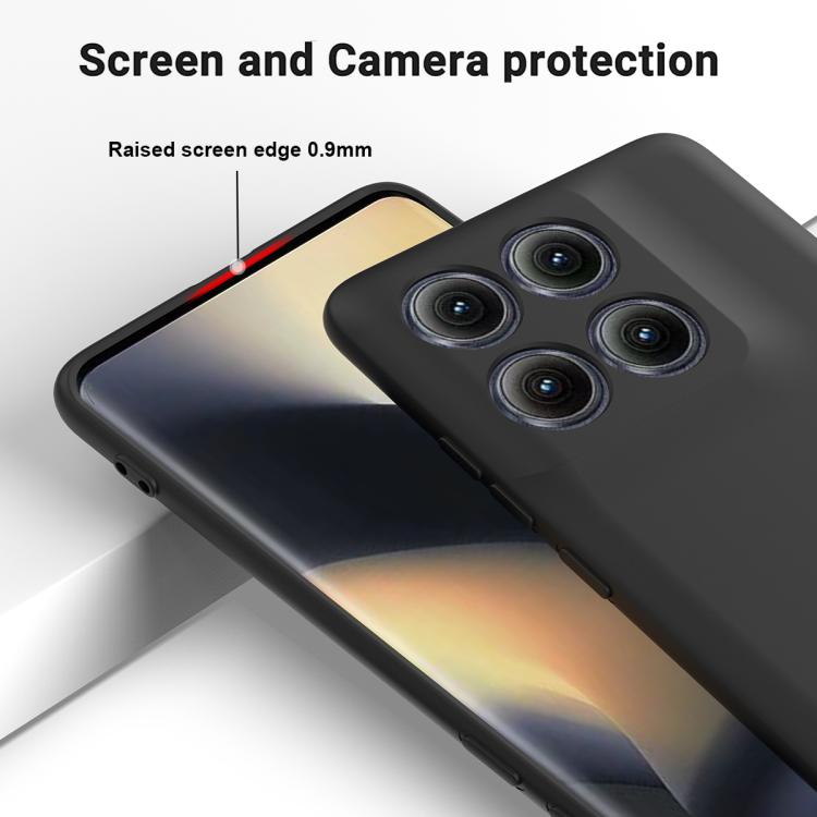 For Motorola Edge 5G 2025 Solid Color Liquid Silicone Dropproof Full Coverage Phone Case(Black)