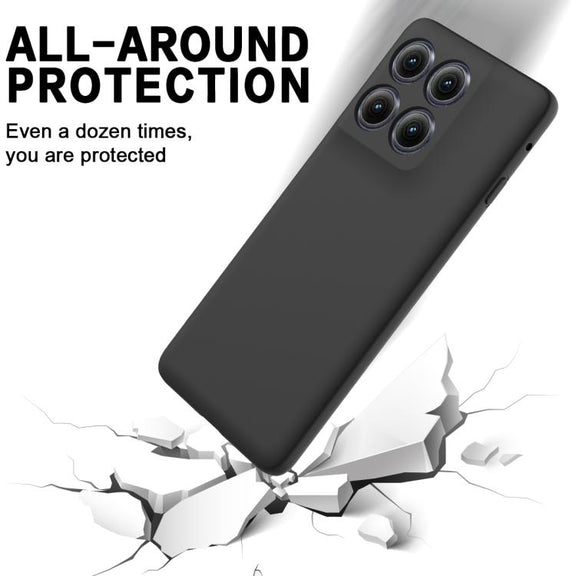 For Motorola Edge 5G 2025 Solid Color Liquid Silicone Dropproof Full Coverage Phone Case(Black)
