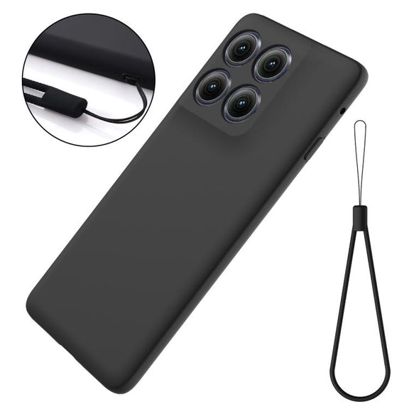For Motorola Edge 5G 2025 Solid Color Liquid Silicone Dropproof Full Coverage Phone Case(Black)