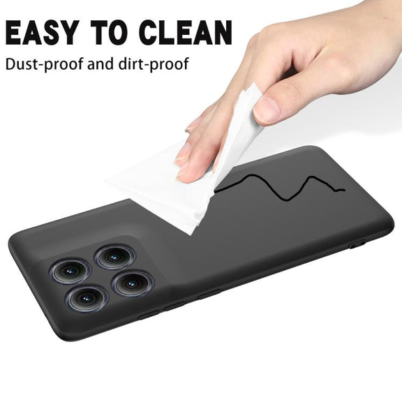 For Motorola Edge 5G 2025 Solid Color Liquid Silicone Dropproof Full Coverage Phone Case(Black)
