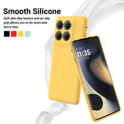 For Motorola Edge 5G 2025 Solid Color Liquid Silicone Dropproof Full Coverage Phone Case(Yellow)
