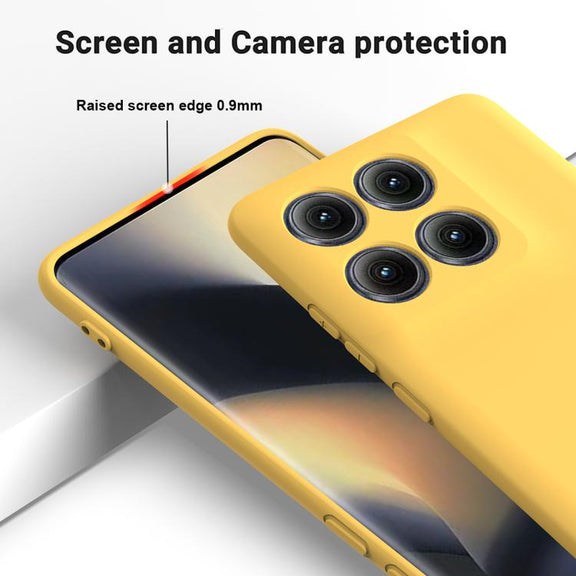 For Motorola Edge 5G 2025 Solid Color Liquid Silicone Dropproof Full Coverage Phone Case(Yellow)