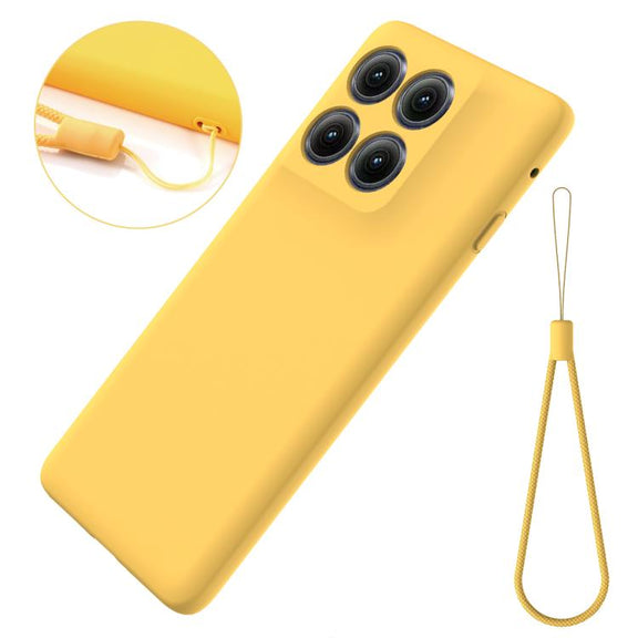 For Motorola Edge 5G 2025 Solid Color Liquid Silicone Dropproof Full Coverage Phone Case(Yellow)