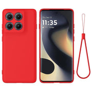 For Motorola Edge 5G 2025 Solid Color Liquid Silicone Dropproof Full Coverage Phone Case(Red)