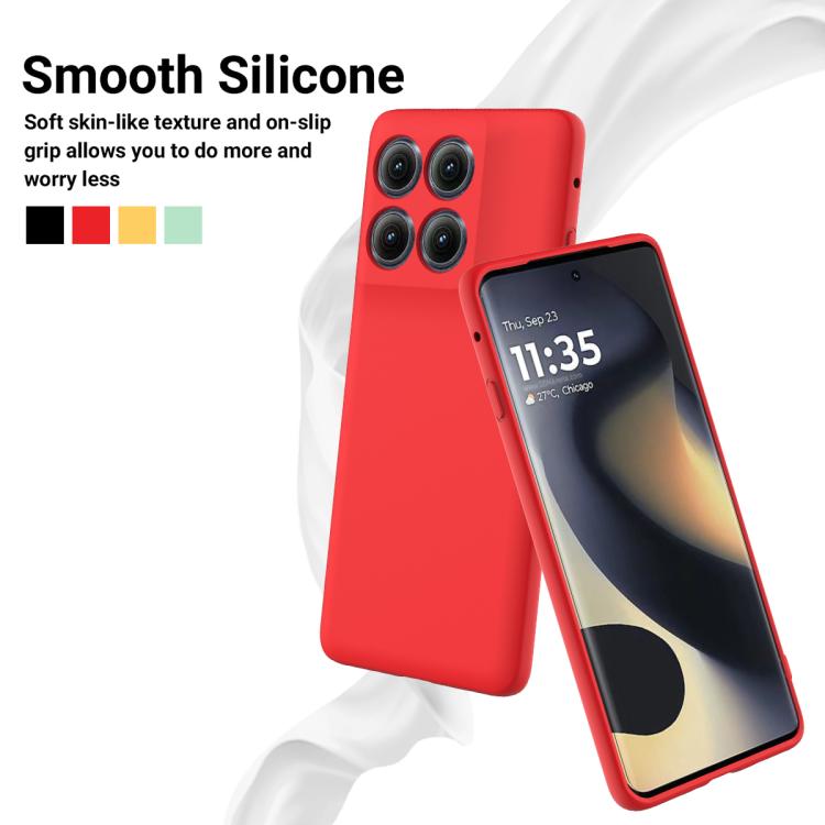 For Motorola Edge 5G 2025 Solid Color Liquid Silicone Dropproof Full Coverage Phone Case(Red)