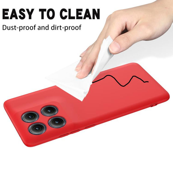 For Motorola Edge 5G 2025 Solid Color Liquid Silicone Dropproof Full Coverage Phone Case(Red)
