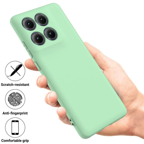 For Motorola Edge 5G 2025 Solid Color Liquid Silicone Dropproof Full Coverage Phone Case(Green)