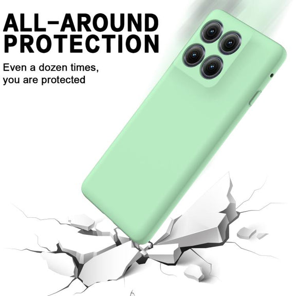 For Motorola Edge 5G 2025 Solid Color Liquid Silicone Dropproof Full Coverage Phone Case(Green)