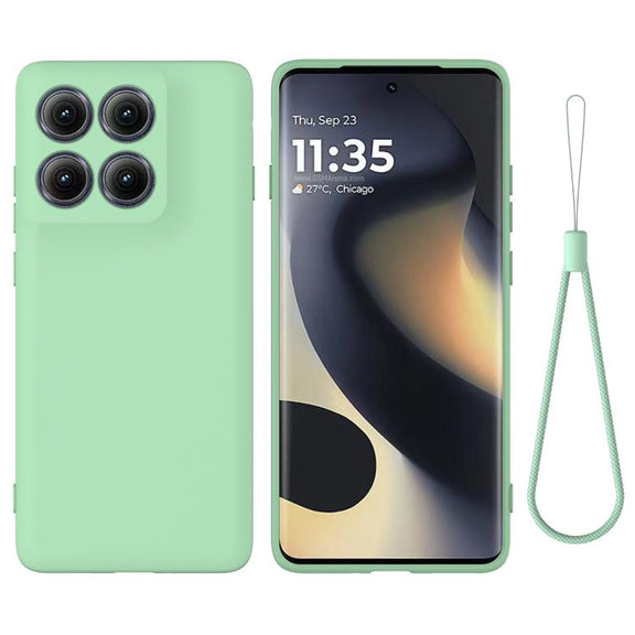 For Motorola Edge 5G 2025 Solid Color Liquid Silicone Dropproof Full Coverage Phone Case(Green)