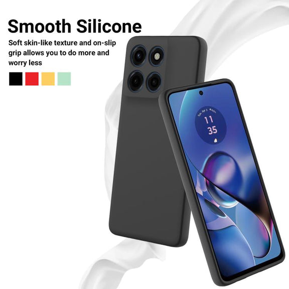 For Motorola Edge 60 Stylus Solid Color Liquid Silicone Dropproof Full Coverage Phone Case(Black)