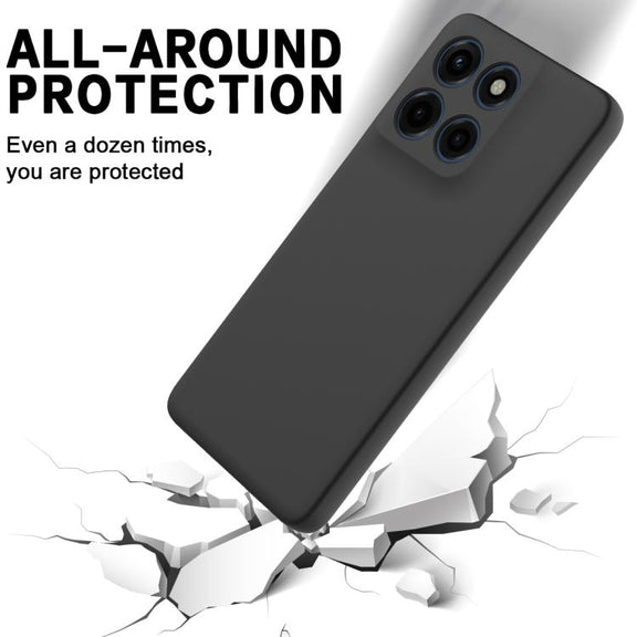For Motorola Edge 60 Stylus Solid Color Liquid Silicone Dropproof Full Coverage Phone Case(Black)