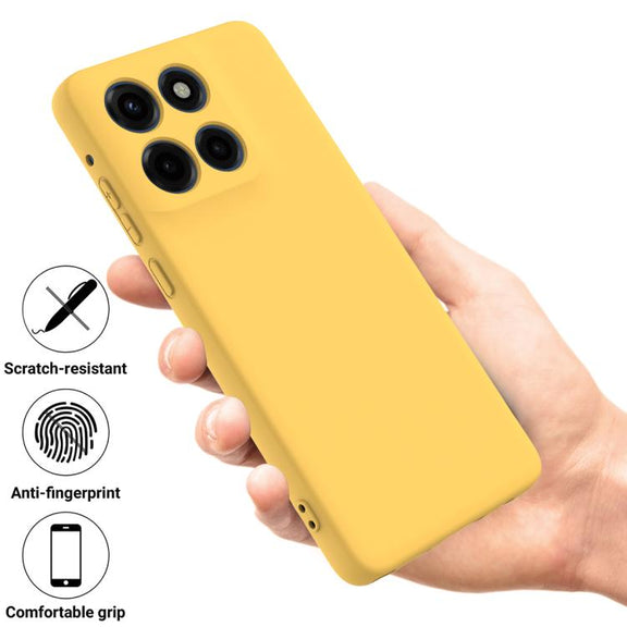 For Motorola Edge 60 Stylus Solid Color Liquid Silicone Dropproof Full Coverage Phone Case(Yellow)