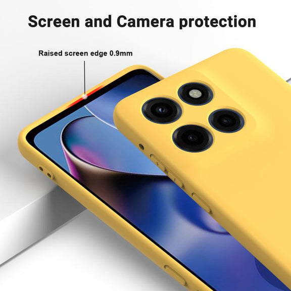 For Motorola Edge 60 Stylus Solid Color Liquid Silicone Dropproof Full Coverage Phone Case(Yellow)