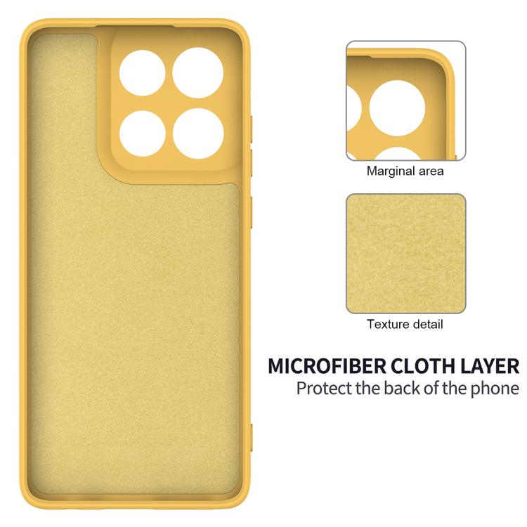 For Motorola Edge 60 Stylus Solid Color Liquid Silicone Dropproof Full Coverage Phone Case(Yellow)