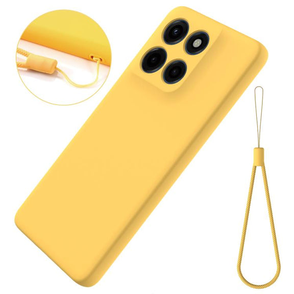 For Motorola Edge 60 Stylus Solid Color Liquid Silicone Dropproof Full Coverage Phone Case(Yellow)
