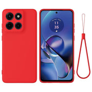 For Motorola Edge 60 Stylus Solid Color Liquid Silicone Dropproof Full Coverage Phone Case(Red)