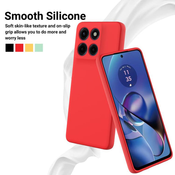 For Motorola Edge 60 Stylus Solid Color Liquid Silicone Dropproof Full Coverage Phone Case(Red)