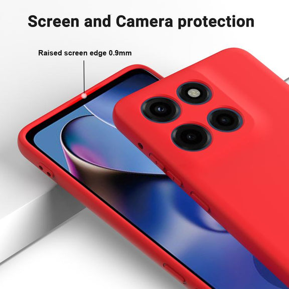For Motorola Edge 60 Stylus Solid Color Liquid Silicone Dropproof Full Coverage Phone Case(Red)