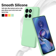 For Motorola Edge 60 Stylus Solid Color Liquid Silicone Dropproof Full Coverage Phone Case(Green)