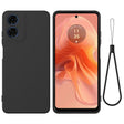 For Motorola Moto G04S 4G / E14 4G Solid Color Liquid Silicone Dropproof Full Coverage Phone Case(Black) - free shipping - PMC TechLife - Order now!