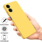 For Motorola Moto G04S 4G / E14 4G Solid Color Liquid Silicone Dropproof Full Coverage Phone Case(Yellow)