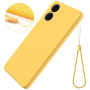 For Motorola Moto G04S 4G / E14 4G Solid Color Liquid Silicone Dropproof Full Coverage Phone Case(Yellow)