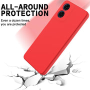 For Motorola Moto G04S 4G / E14 4G Solid Color Liquid Silicone Dropproof Full Coverage Phone Case(Red)