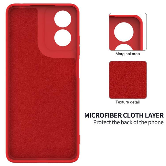 For Motorola Moto G04S 4G / E14 4G Solid Color Liquid Silicone Dropproof Full Coverage Phone Case(Red)