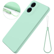 For Motorola Moto G04S 4G / E14 4G Solid Color Liquid Silicone Dropproof Full Coverage Phone Case(Green)