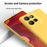 For Motorola Moto G56 5G Solid Color Liquid Silicone Dropproof Full Coverage Phone Case(Yellow)