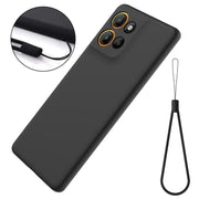 For Motorola Moto G86 5G Solid Color Liquid Silicone Dropproof Full Coverage Phone Case(Black)