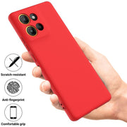 For Motorola Moto G86 5G Solid Color Liquid Silicone Dropproof Full Coverage Phone Case(Red)