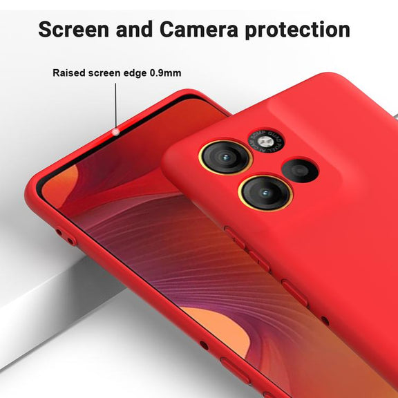 For Motorola Moto G86 5G Solid Color Liquid Silicone Dropproof Full Coverage Phone Case(Red)