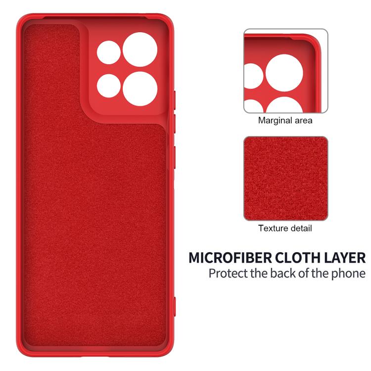 For Motorola Moto G86 5G Solid Color Liquid Silicone Dropproof Full Coverage Phone Case(Red)