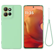 For Motorola Moto G86 5G Solid Color Liquid Silicone Dropproof Full Coverage Phone Case(Green)