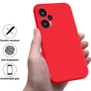 For Xiaomi Poco F5 5G Pure Color Liquid Silicone Shockproof Phone Case(Red)