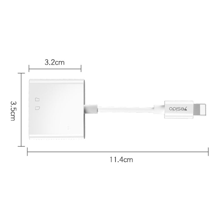 Yesido GS11 2 in 1 Multi-Function TF Card + SD Card to 8 Pin Converter Adapter(White) - free shipping - PMC Jewellery - Order now!