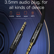 Yesido YAU15 3.5mm Male to 3.5mm Male Audio Cable, Length:2m(Black)