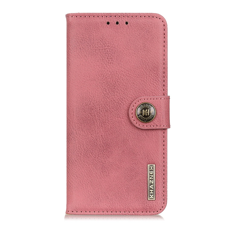 For OPPO A38 4G KHAZNEH Cowhide Texture Flip Leather Phone Case(Pink) - A38 Cases by PMC TechLife | Online Shopping South Africa | PMC TechLife | Buy Now Pay Later Mobicred