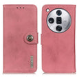 For OPPO Find X7 KHAZNEH Cowhide Texture Flip Leather Phone Case(Pink) - Find X7 Cases by PMC TechLife | Online Shopping South Africa | PMC TechLife | Buy Now Pay Later Mobicred
