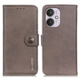 For Xiaomi Redmi 13C KHAZNEH Cowhide Texture Flip Leather Phone Case(Khaki) - 13C Cases by PMC TechLife | Online Shopping South Africa | PMC TechLife | Buy Now Pay Later Mobicred