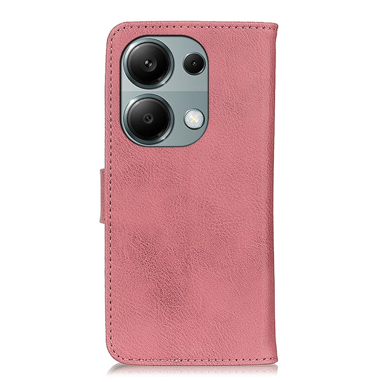 For Xiaomi Redmi Note 13 Pro 4G/Poco M6 Pro 4G KHAZNEH Cowhide Texture Flip Leather Phone Case(Pink) - Note 13 Pro Cases by PMC TechLife | Online Shopping South Africa | PMC TechLife | Buy Now Pay Later Mobicred