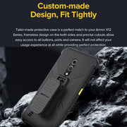 For Ulefone Armor X12 Pro Ulefone Back Clip Phone Case with Carabiner(Black)